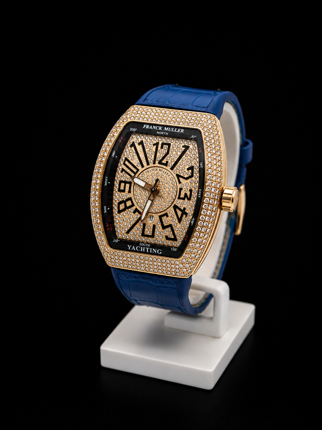 Franck Muller Diamond Studded Yachting Luxury Watch