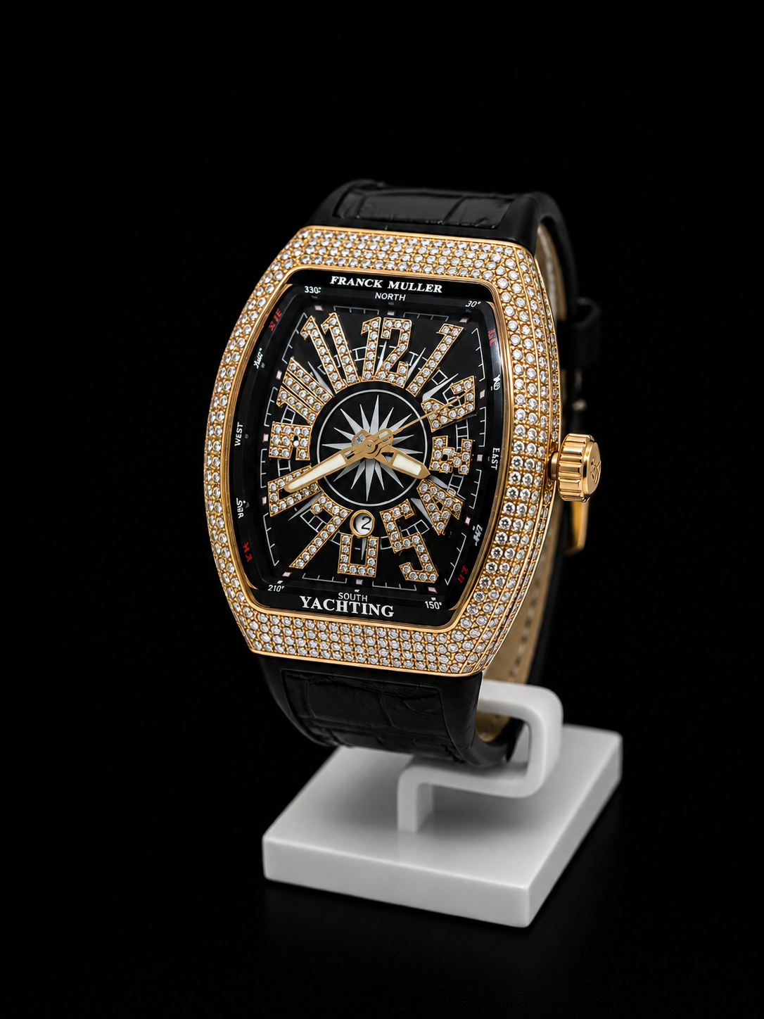 Franck Muller Diamond Studded Yachting Luxury Watch