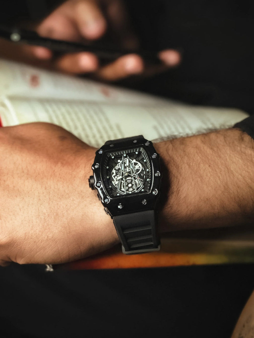 Stealth Mode Activated: Premium Blackout Richard Mille Sport Watch